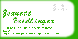 zsanett neidlinger business card